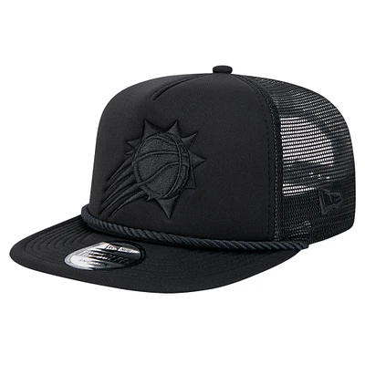 Men's New Era Black Phoenix Suns Tone Foam Meshback Golfer Snapback Hat