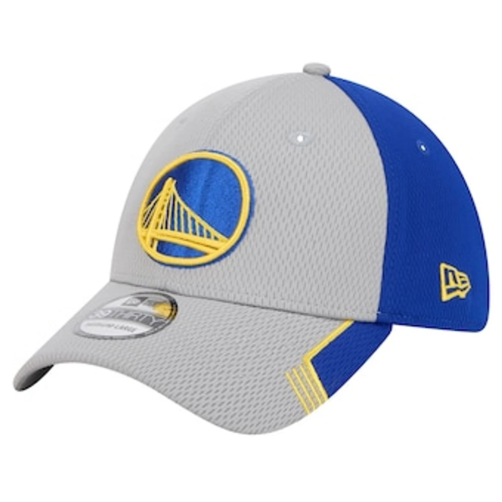 Men's New Era Gray/Royal Golden State Warriors Active Trim 39THIRTY Flex Hat