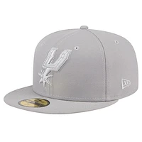 Men's New Era Gray San Antonio Spurs Color Pack 59FIFTY Fitted Hat