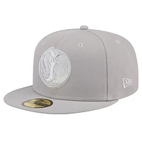 Men's New Era Gray Dallas Mavericks Color Pack 59FIFTY Fitted Hat