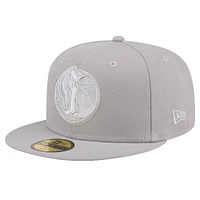 Men's New Era Gray Dallas Mavericks Color Pack 59FIFTY Fitted Hat