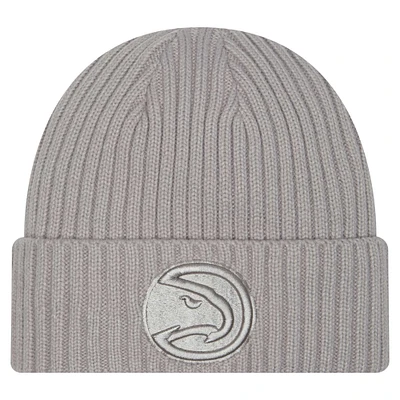 Men's New Era Gray Atlanta Hawks Color Pack Cuffed Knit Hat