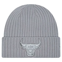 Men's New Era Gray Chicago Bulls Color Pack Cuffed Knit Hat