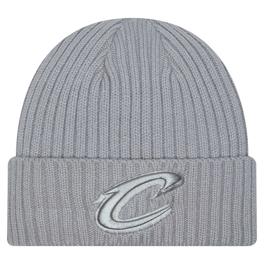 Men's New Era Gray Cleveland Cavaliers Color Pack Cuffed Knit Hat