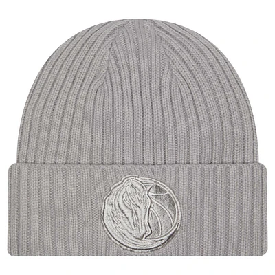 Men's New Era Gray Dallas Mavericks Color Pack Cuffed Knit Hat