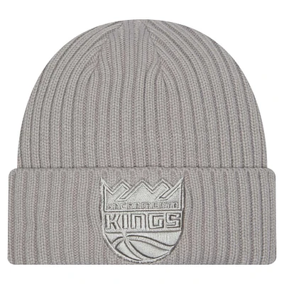 Men's New Era Gray Sacramento Kings Color Pack Cuffed Knit Hat