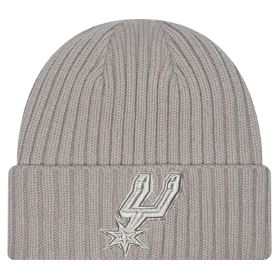 Men's New Era Gray San Antonio Spurs Color Pack Cuffed Knit Hat