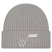 Men's New Era Gray Utah Jazz Color Pack Cuffed Knit Hat