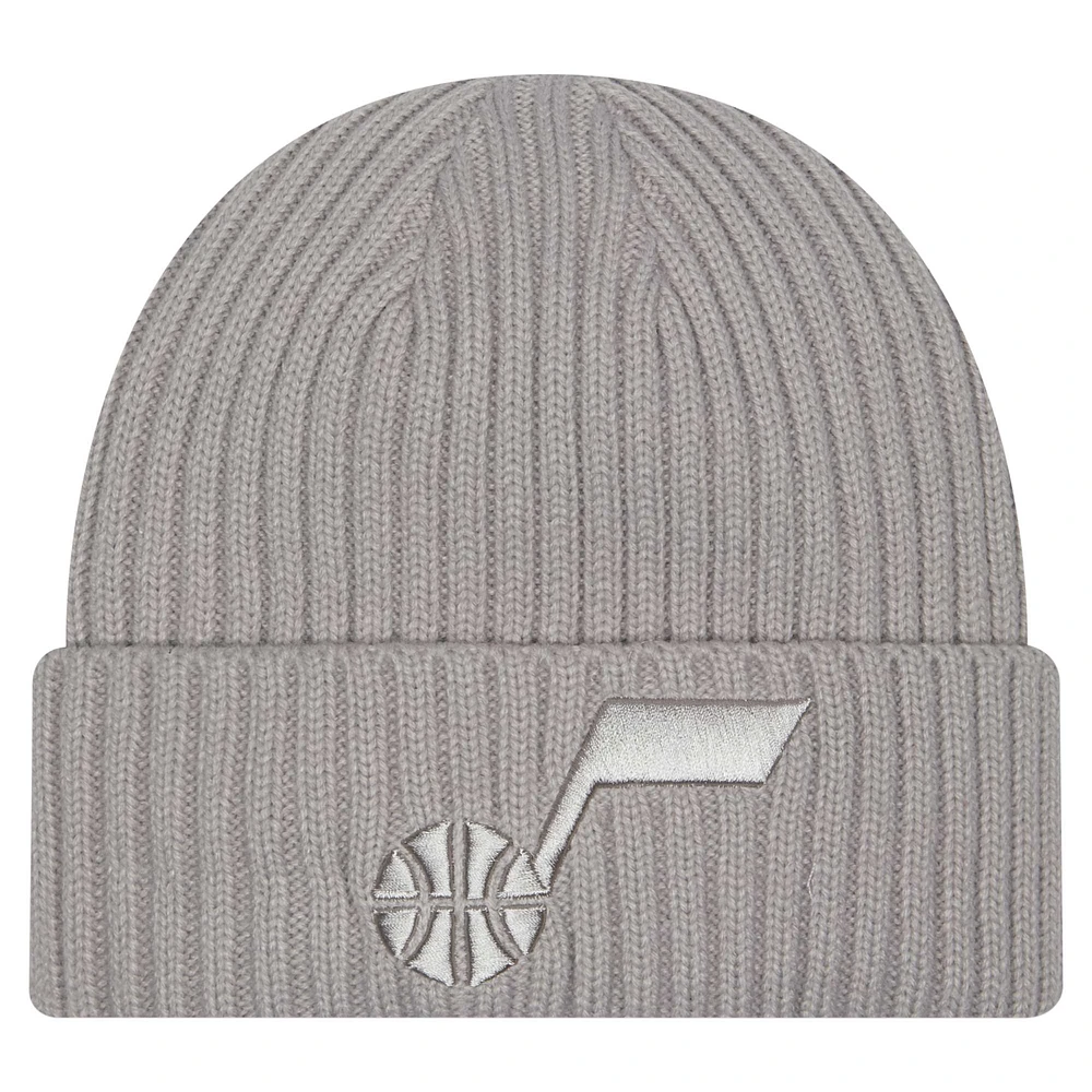 Men's New Era Gray Utah Jazz Color Pack Cuffed Knit Hat