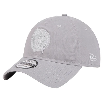 Men's New Era Gray Boston Celtics Tonal 9TWENTY Adjustable Hat