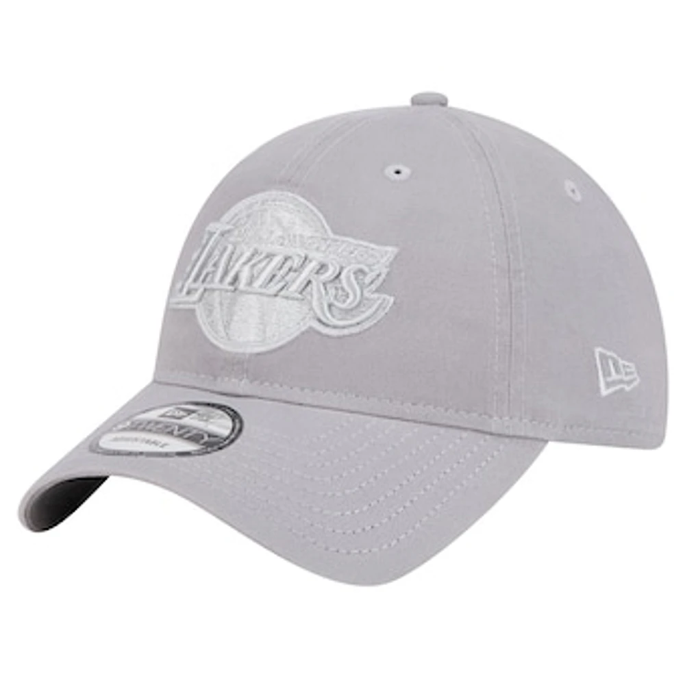 Men's New Era Gray Los Angeles Lakers Tonal 9TWENTY Adjustable Hat