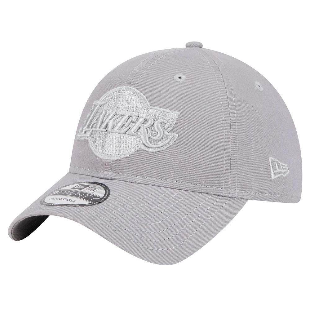 Men's New Era Gray Los Angeles Lakers Tonal 9TWENTY Adjustable Hat