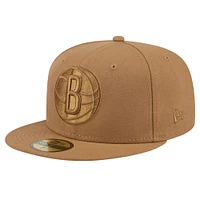 Men's New Era Tan Brooklyn Nets 59FIFTY Fitted Hat