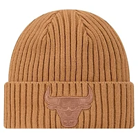 Men's New Era Tan Chicago Bulls Color Pack Cuffed Knit Hat