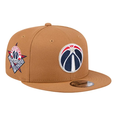 Men's New Era Tan Washington Wizards Color Pack 9FIFTY Snapback Hat