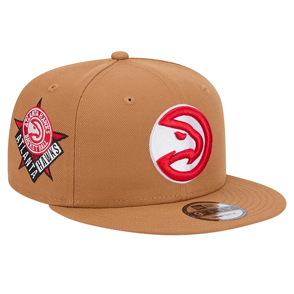 Men's New Era Tan Atlanta Hawks Color Pack 9FIFTY Snapback Hat