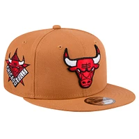 Men's New Era Tan Chicago Bulls Color Pack 9FIFTY Snapback Hat