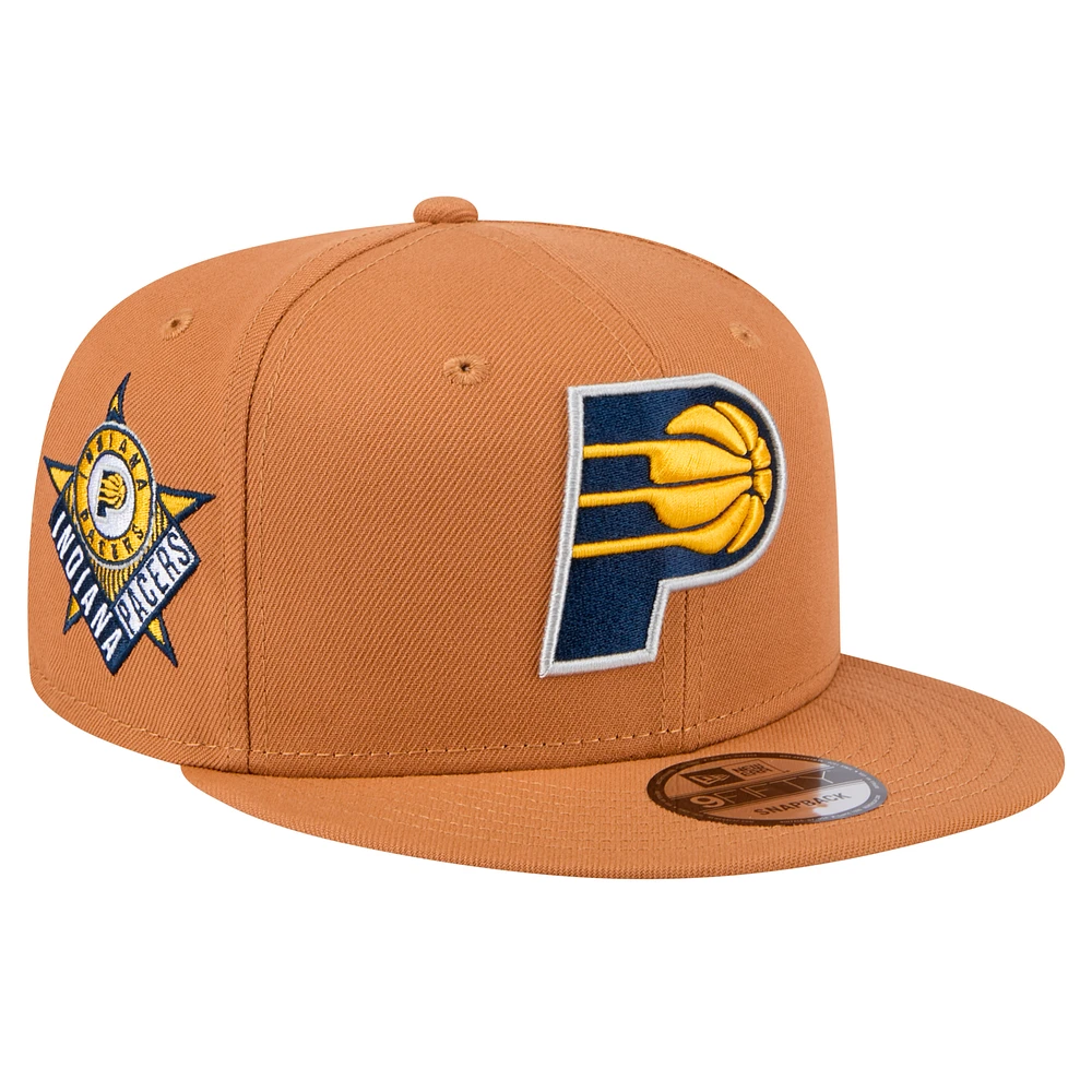 Men's New Era Tan Indiana Pacers Color Pack 9FIFTY Snapback Hat