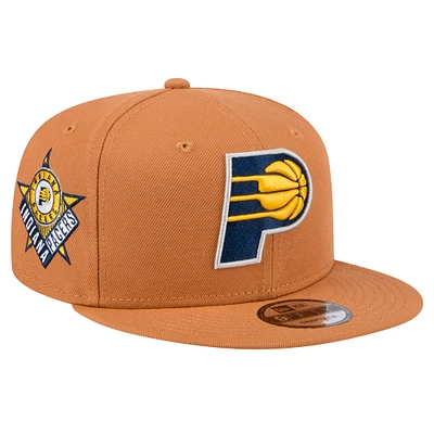 Men's New Era Tan Indiana Pacers Color Pack 9FIFTY Snapback Hat