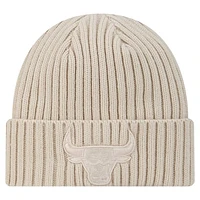 Men's New Era Cream Chicago Bulls Color Pack Cuffed Knit Hat