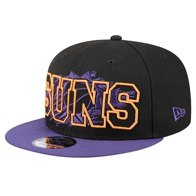 Men's New Era Black/Purple Phoenix Suns Sport Night Splatter 2-Tone 9FIFTY Snapback Hat