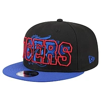 Men's New Era Black/Royal Philadelphia 76ers Sport Night Splatter 2-Tone 9FIFTY Snapback Hat