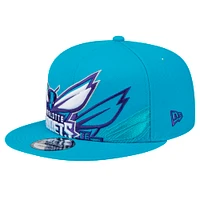 Men's New Era Teal Charlotte Hornets Sport Night Team Shadow 9FIFTY Snapback Hat