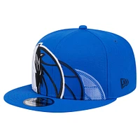 Men's New Era Blue Dallas Mavericks Sport Night Team Shadow 9FIFTY Snapback Hat