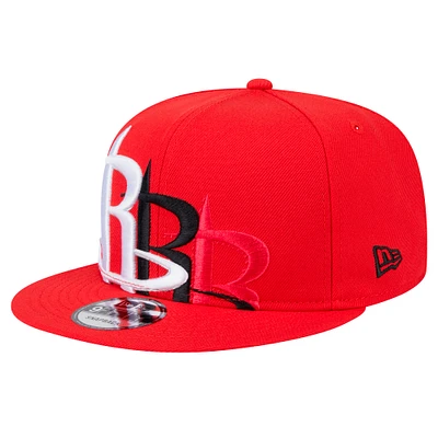 Men's New Era Red Houston Rockets Sport Night Team Shadow 9FIFTY Snapback Hat