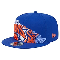 Men's New Era Blue New York Knicks Sport Night Team Shadow 9FIFTY Snapback Hat