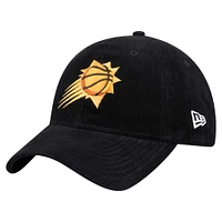 Men's New Era  Black Phoenix Suns Throwback Corded 9TWENTY Adjustable Hat