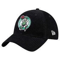 Men's New Era  Black Boston Celtics Throwback Corded 9TWENTY Adjustable Hat