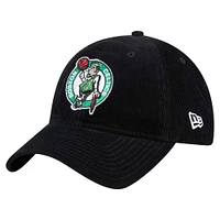 Men's New Era  Black Boston Celtics Throwback Corded 9TWENTY Adjustable Hat