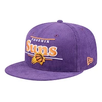 Men's New Era Purple Phoenix Suns Throwback Display Corduroy 9FIFTY Snapback Hat