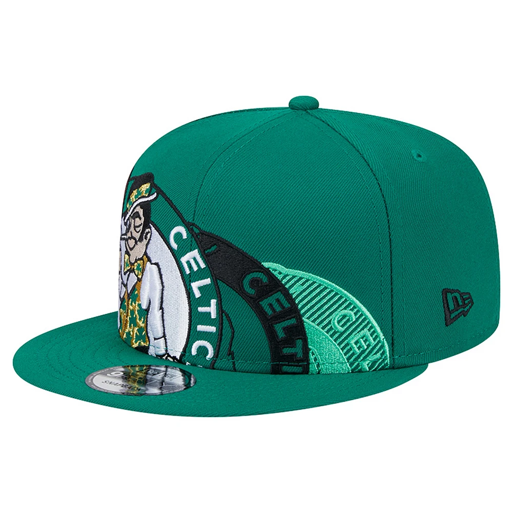 Youth New Era Kelly Green Boston Celtics Sport Night Team Shadow 9FIFTY Snapback Hat