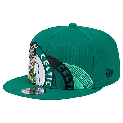 Youth New Era Kelly Green Boston Celtics Sport Night Team Shadow 9FIFTY Snapback Hat