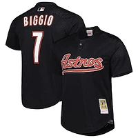 Men's Profile Craig Biggio Black Houston Astros Big & Tall Cooperstown Collection Mesh Batting Practice Jersey