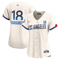 Women's Nike Yoshinobu Yamamoto Cream Los Angeles Dodgers 2024 City Connect Limited Player Jersey