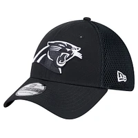 Men's New Era Black Carolina Panthers Main Neo 39THIRTY Flex Hat