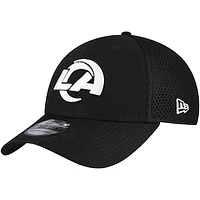 Men's New Era Black Los Angeles Rams Main Neo 39THIRTY Flex Hat