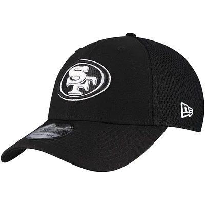 Men's New Era Black San Francisco 49ers Main Neo 39THIRTY Flex Hat