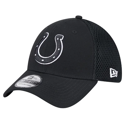 Men's New Era Black Indianapolis Colts Main Neo 39THIRTY Flex Hat