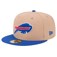 Men's New Era Tan Buffalo Bills  Logo Main 59FIFTY Fitted Hat