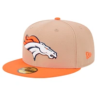 Men's New Era Tan Denver Broncos  Logo Main 59FIFTY Fitted Hat