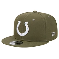 Men's New Era  Olive Indianapolis Colts Main 9FIFTY Snapback Hat