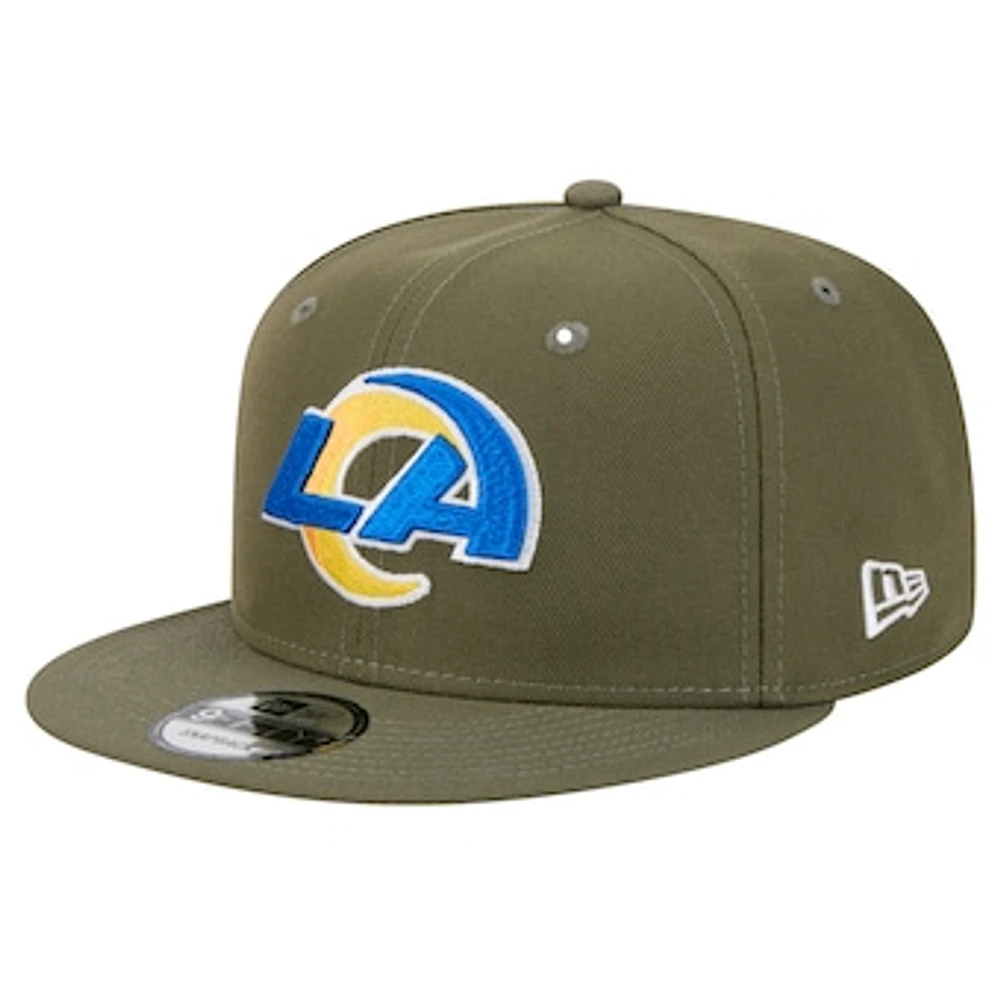 Men's New Era  Olive Los Angeles Rams Main 9FIFTY Snapback Hat