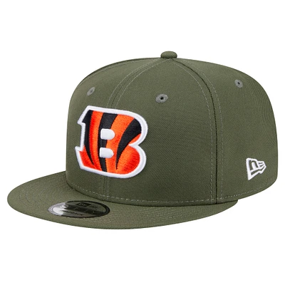 Men's New Era  Olive Cincinnati Bengals Main 9FIFTY Snapback Hat