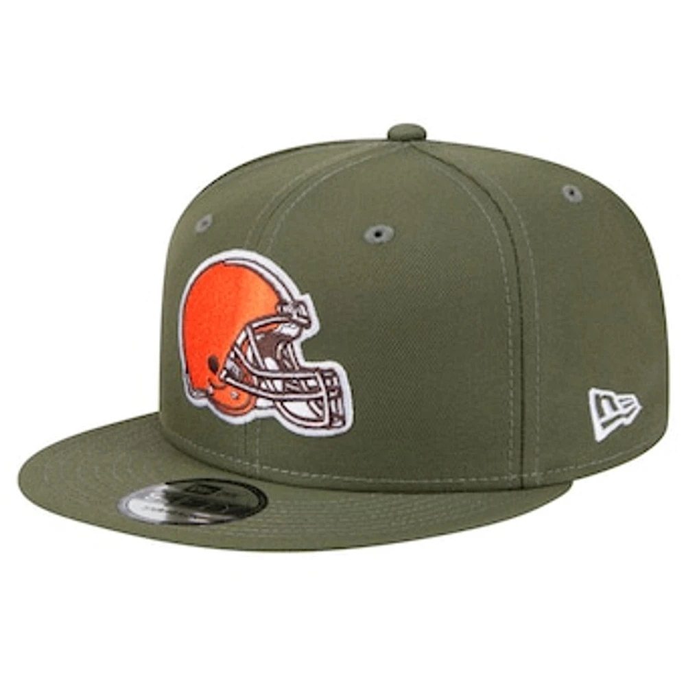 Men's New Era  Olive Cleveland Browns Main 9FIFTY Snapback Hat