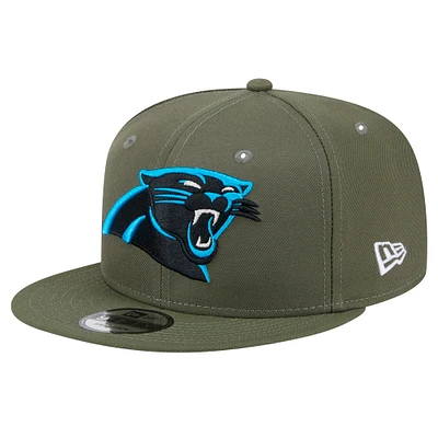 Men's New Era  Olive Carolina Panthers Main 9FIFTY Snapback Hat