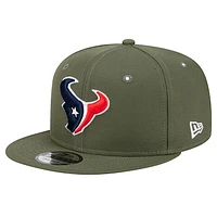 Men's New Era  Olive Houston Texans Main 9FIFTY Snapback Hat